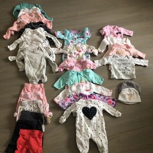 Preemie girl clothing lot